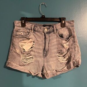 Aeropostale high rise light wash shorts